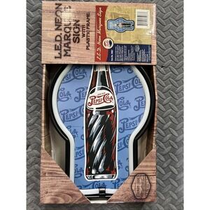 Pepsi Cola‎ 17" LED Marquee Light Up Sign Looks Just Like A Neon. New In Box.
